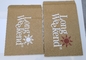 Eco Friendly Kraft Paper Bags , Recycable Brown Paper Envelopes 2 PMS Silk Screen