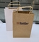 FSC Packaging Accessories , white brown black kraft paper bags with handles 4C PMS Color