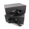 Luxury Rigid Paper Gift Box , black foldable box  1200 greyboard wrap black or brown papers
