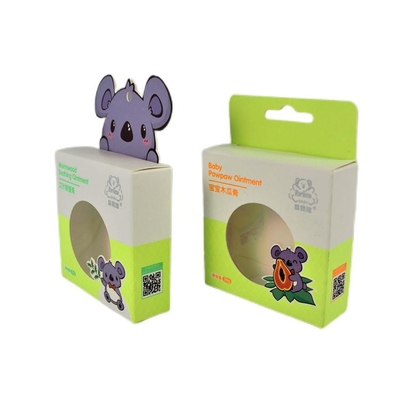 Folded Box With Window , Health care packaging box With Paper Hangtag OEM ODM