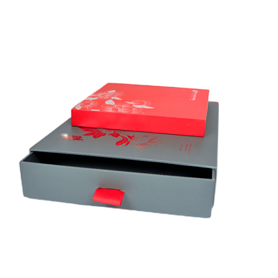 Slide Drawer Paper Packing Box , Custom Cardboard Gift Boxes C1S 1200g greyborad wrap C2S